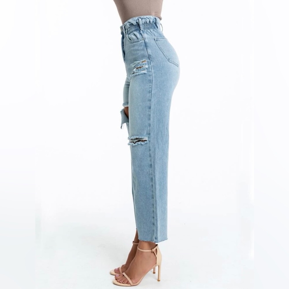 NEW High Waisted Ripped Jeans - Picture 3 of 4